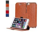 NAVOR® Ultra Slim Protective Flip Wallet Case for iPhone 6 Plus 6S Plus [5.5 Inch] Brown IP6PTBR