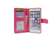 NAVOR® Protective Flip Wallet Case for iPhone 6 Plus 6S Plus [5.5 Inch] Hot Pink