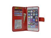 NAVOR® Protective Flip Wallet Case for iPhone 6 Plus 6S Plus [5.5 Inch] Red