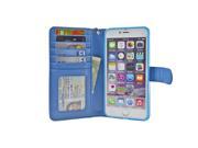 NAVOR® Protective Flip Wallet Case for iPhone 6 Plus 6S Plus [5.5 Inch] Hot Blue