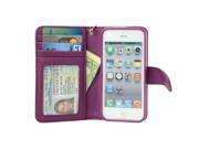 NAVOR® Protective Flip Wallet Case for iPhone 5 5S Purple
