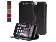 NAVOR® Ultra Slim Protective Flip Wallet Case for iPhone 6 6S [4.7 Inch] Black