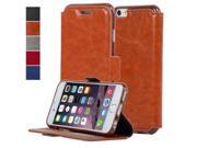 NAVOR® Ultra Slim Protective Flip Wallet Case for iPhone 6 6S [4.7 Inch] Brown