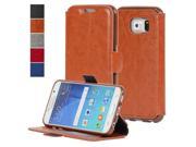 NAVOR® Ultra Slim Protective Flip Wallet Case for Samsung Galaxy S6 Brown