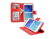 NAVOR® Protective Flip Wallet Case for Samsung Galaxy S6 Edge Red