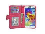 NAVOR® Protective Flip Wallet Case for Samsung Galaxy S5 Hot Pink