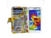NAVOR® Protective Flip Wallet Case for Samsung Galaxy S5 Sun Flower