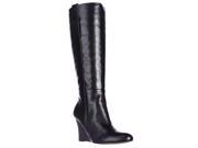 Nine West Oran Knee High Wedge Boots Black 10 M US
