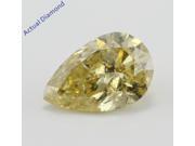 Pear Cut Loose Diamond 1.09 Ct Natural Fancy Deep Yellow Color I1 Clarity IGI Certified