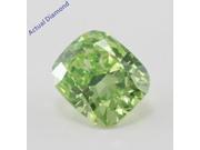 Cushion Cut Loose Diamond 1.37 Ct Fancy Intense Green Color Irradiated Color VS1 Clarity Enhanced Clarity IGL Certified