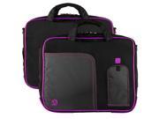 VANGODDY Pindar Laptop Carrying Case Bag with Adjustable Shoulder Strap fits up to 15 15.6 inch Laptops Ultrabooks Black and Purple