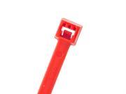 8 in Red Colored Cable Ties 50 lb Tensile Strength 100 Pack