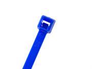 8 in Blue Colored Cable Ties 50 lb Tensile Strength 100 Pack