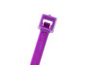 8 in Purple Colored Cable Ties 50 lb Tensile Strength 100 Pack