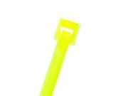 8 in Fluorescent Yellow Cable Ties 40 lb Tensile Strength 100 Pack
