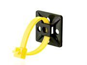 1 in Black Adhesive Cable Tie Mounts 100 Count