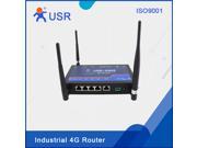 Industrial LTE 4G WiFi Routers 4 LAN Ports and 1 WAN Port with SIM Card Slot
