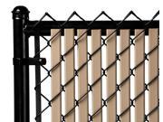 Chain Link Beige Double Wall Tube™ Privacy Slat For 4ft High Fence Bottom Lock