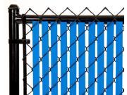 Chain Link Royal Blue Double Wall Tube™ Privacy Slat 4ft High Fence Bottom Lock