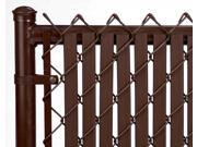 Chain Link Brown Double Wall Tube™ Privacy Slat For 3ft High Fence Bottom Lock