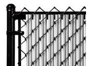 Chain Link Gray Single Wall Ridged™ Privacy Slat For 4ft High Fence Bottom Lock