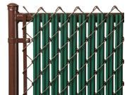 Chain Link Green Single Wall Ridged™ Privacy Slat For 4ft High Fence Bottom Lock