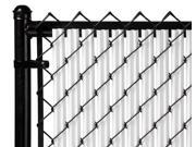Chain Link White Single Wall Ridged™ Privacy Slat For 4ft High Fence Bottom Lock