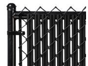 Chain Link Black Single Wall Ridged™ Privacy Slat For 5ft High Fence Bottom Lock