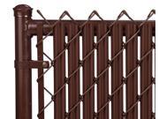 Chain Link Brown Single Wall Ridged™ Privacy Slat For 5ft High Fence Bottom Lock