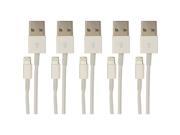 Visiontek Lightning to USB White Charge Sync One Meter Cable 5 Pack