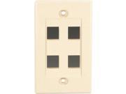 Black Box WPIV 4 Box Value Line Wallplate Single Gang 4 Port Ivory 4 Socket S 1 Gang Ivory