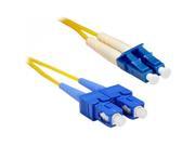 ENET SC to LC 7 meter OS1 9 125 Yellow Duplex Single mode PVC Fiber Optic Patch Jumper Cable