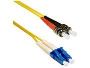 ENET ST to LC 2 meter OS1 9 125 Yellow Duplex Single mode PVC Fiber Optic Patch Jumper Cable