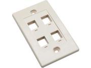 Intellinet Network Solutions 162951 4Outlet Ivory Blank Wall Plate