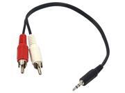 Axiom MJMRCAM6-AX Audio Adapter - Mini-Phone Stereo 3.5 Mm (M) To Rca X 2 (M) - 6 In Axiom MJMRCAM6-AX Audio Adapter - Mini-Phone Stereo 3.5 Mm (M) To Rca X 2 (M) - 6 In