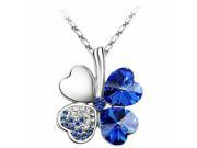 Kawin New Women Fashion Necklace Pendant Necklaces Crystal Clovers Vintage Long Necklace