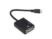 Kawin 1080P Mini HDMI Male to VGA Female Cable Video Converter Adapter HD Conversion Cable with Audio Output