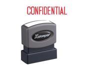 Confidential Ink Stamp 1 2 x1 5 8 Red Ink