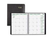 EcoLogix Recycled Monthly Planner 11 x 8 1 2 Black Soft Cover 2017