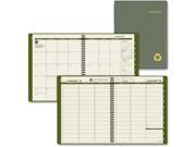 Recycled Weekly Monthly Classic Appointment Book 8 1 4 x 10 7 8 Green 2017