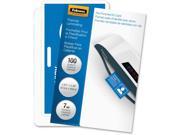 Fellowes Glossy Pouches ID Tag punched 7 mil 100 pack