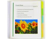 C Line Products 10 Pocket Poly Portfolio with Write On Tabs 1 Notebook