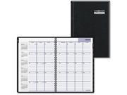 Hard Cover Monthly Planner 7 7 8 x 11 7 8 Black 2015 2017
