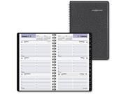 Block Format Weekly Appointment Book w Contacts Section 4 7 8 x 8 Black 2017