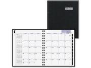 Hard Cover Monthly Planner 6 7 8 x 8 3 4 Black 2017