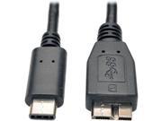 Tripp Lite U426003 3 ft. USB 3.1 Gen 1 5 Gbps Cable USB Type C USB C to Micro B