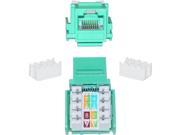 Cable Wholesale Cat 6 Keystone Jack Green RJ45 Female to 110 Punch Down