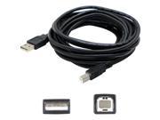 AddOn 5 pack of 4.57m 15.00ft USB 2.0 A Male to USB 2.0 B Male Black Cable