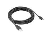 Raygo R12 40815 USB A Male to Mini A Cable 15ft USB 2.0 480Mbps Black