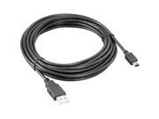 Raygo R12 40811 USB 2.0 A Male to Mini B Male Cable 15ft 480Mbps Black